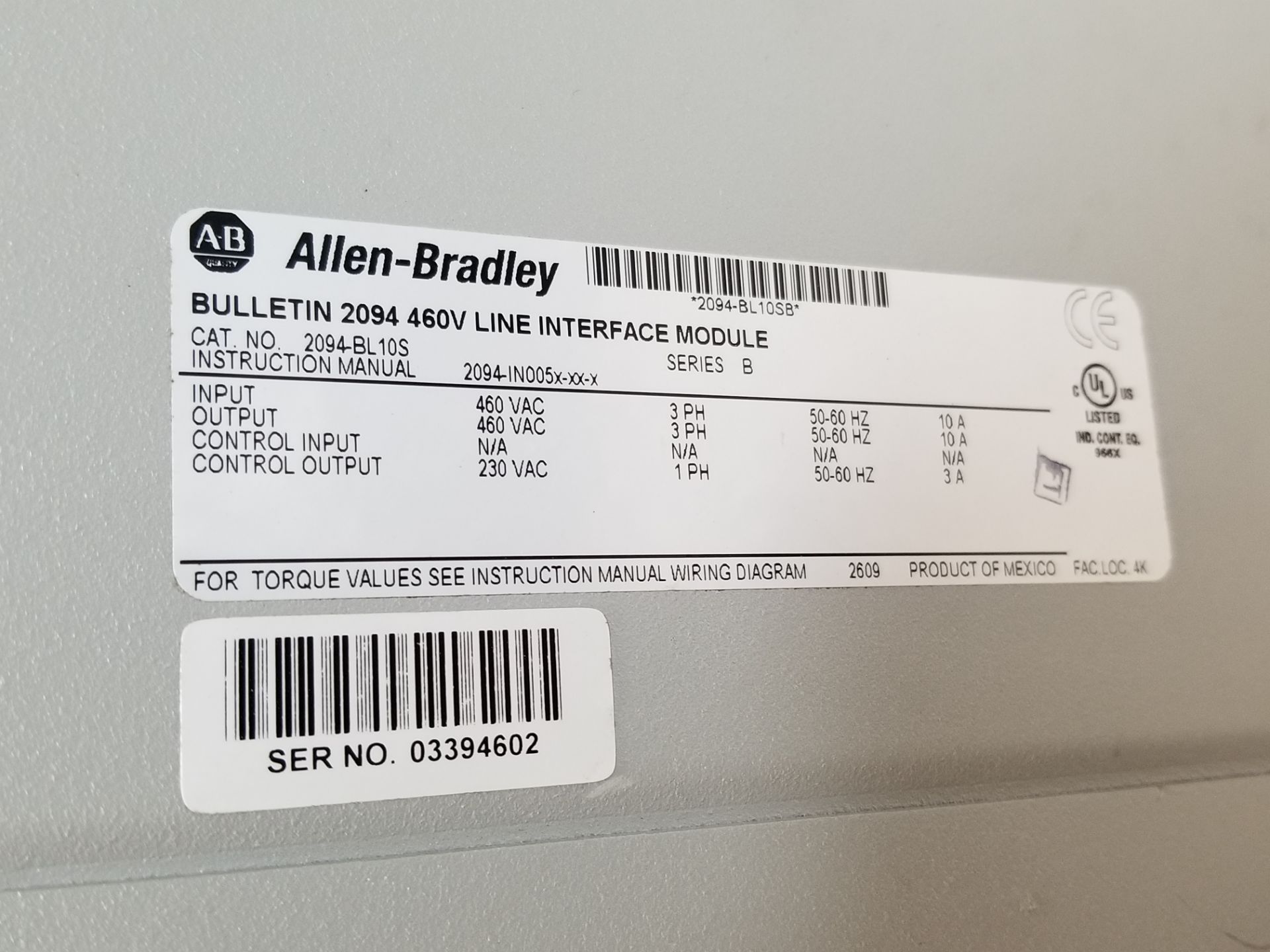 Allen Bradley Kinetix 6000 Line Interface Module - Image 4 of 6