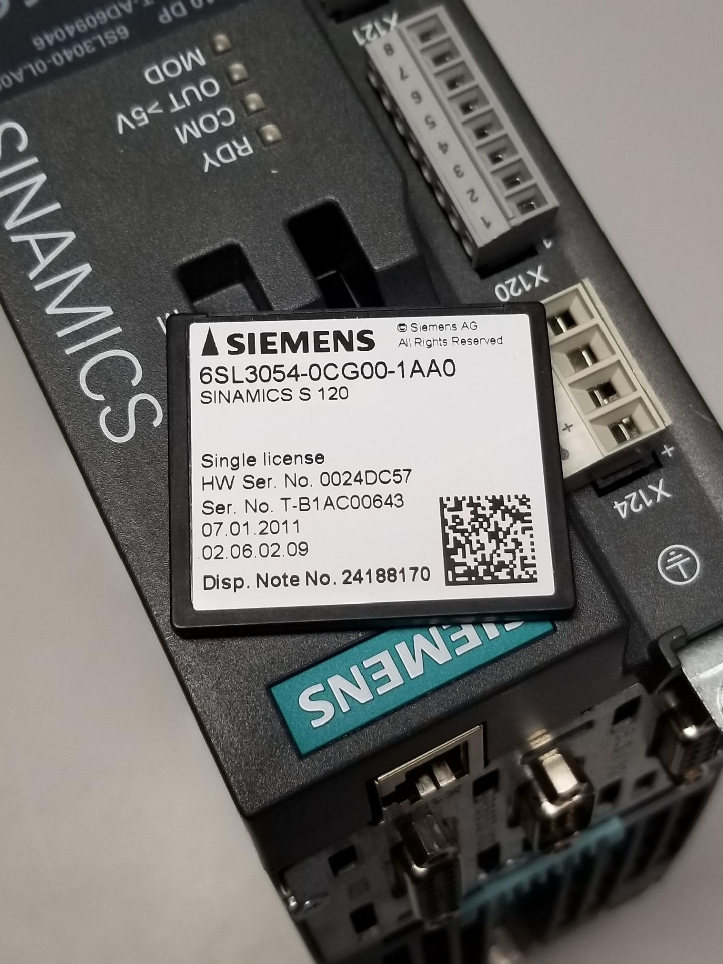 Siemens Sinamics Control Unit PLC Module W/Power Module - Image 3 of 7