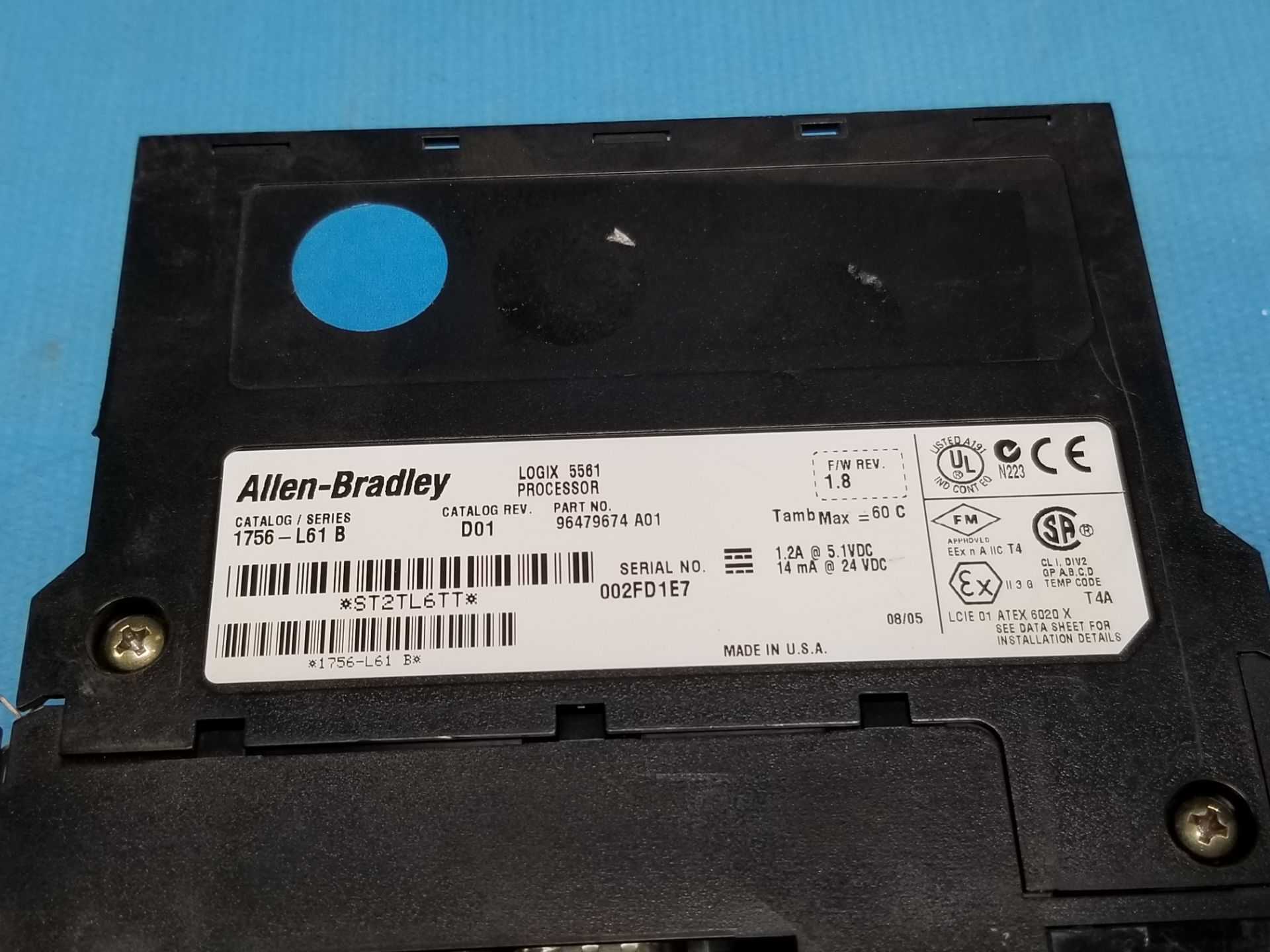 Allen Bradley CPU PLC Module 1756 - Image 2 of 2