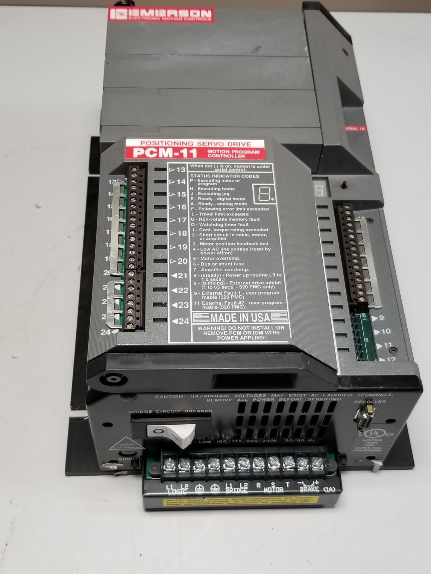 EMERSON MOTION CONTROL POSITIONING SERVO DRIVE & CONTROLLER