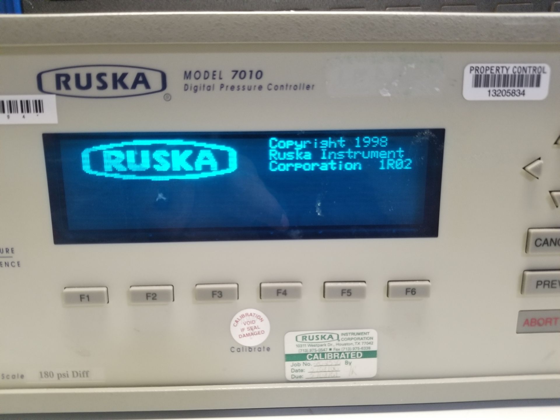 Ruska Model 7010 Digital Pressure Controller - Image 2 of 10