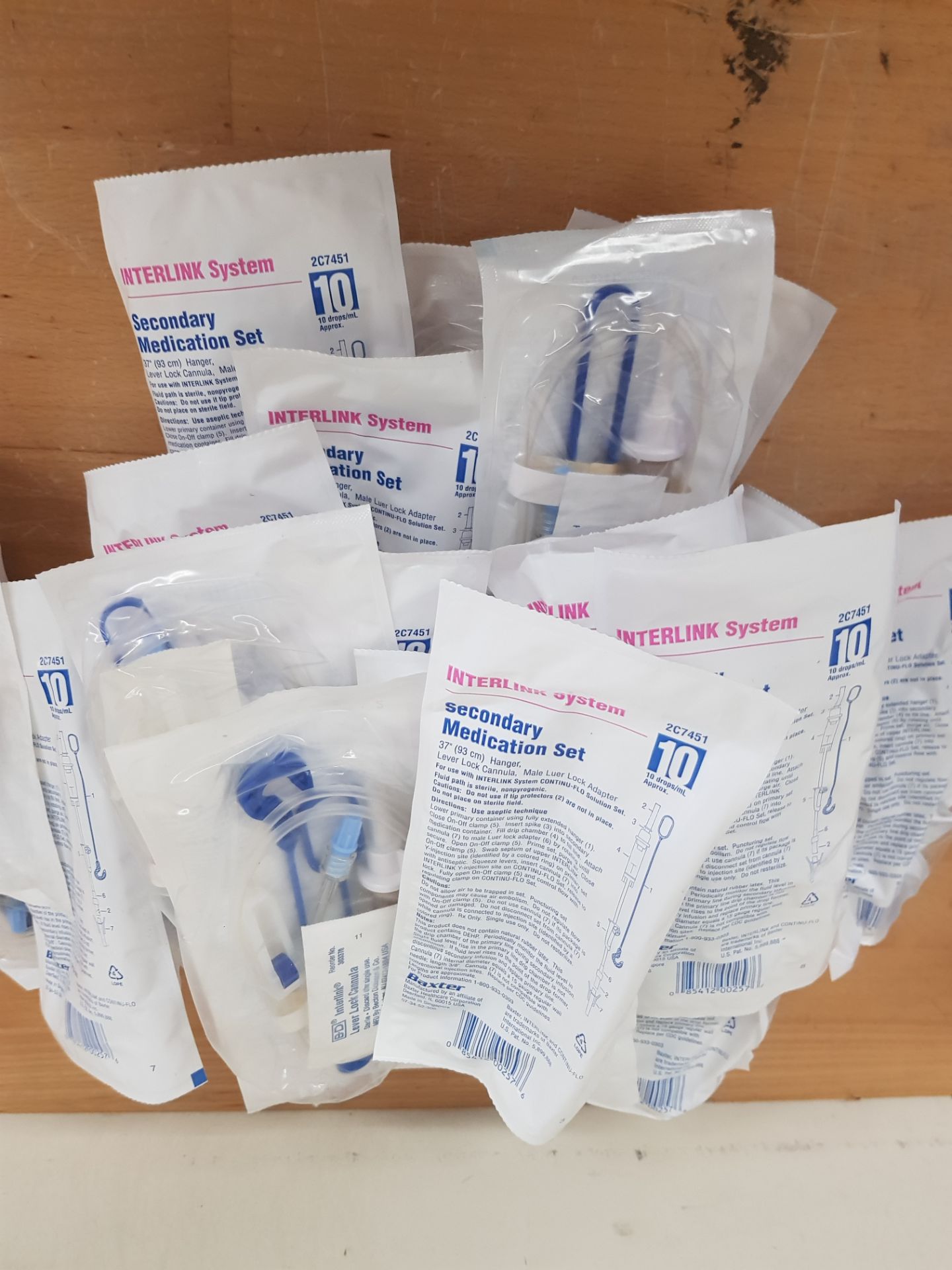 LOT OF 25 NEW BAXTER SECONDARY MEDICATION SETS