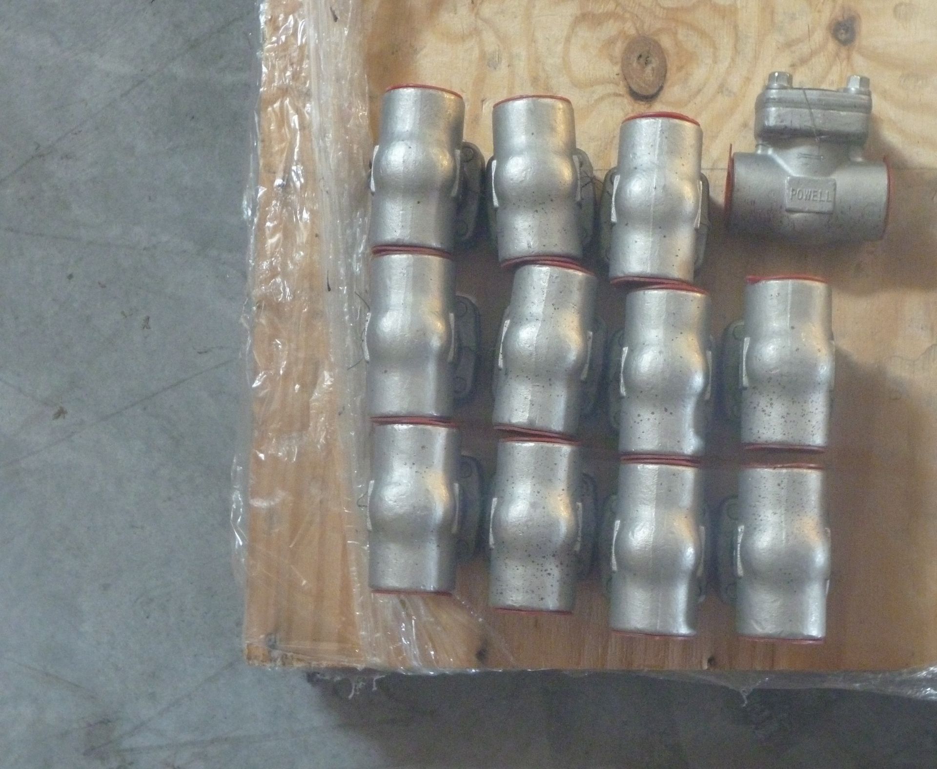 LOT of New Powell 1-1/2" Stainless Steel check valves