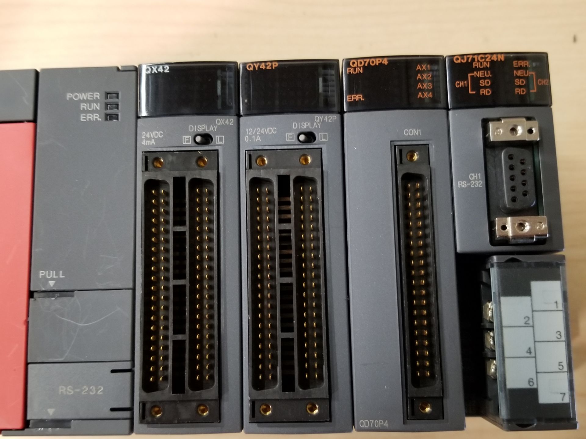 MITSUBISHI PLC RACK WITH MODULES - CPU,PS,I/O - Image 3 of 3