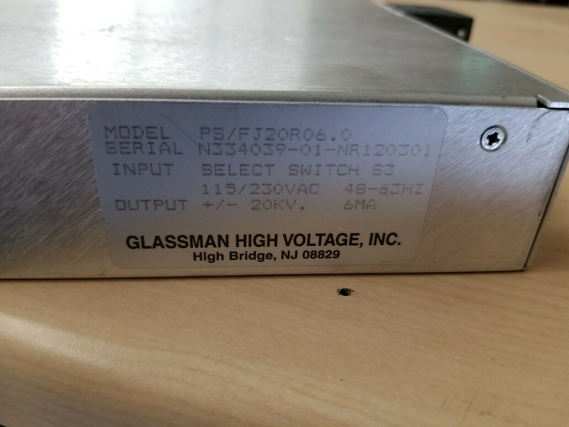 Glassman High Voltage Regulated DC Power Supply - Image 8 of 9