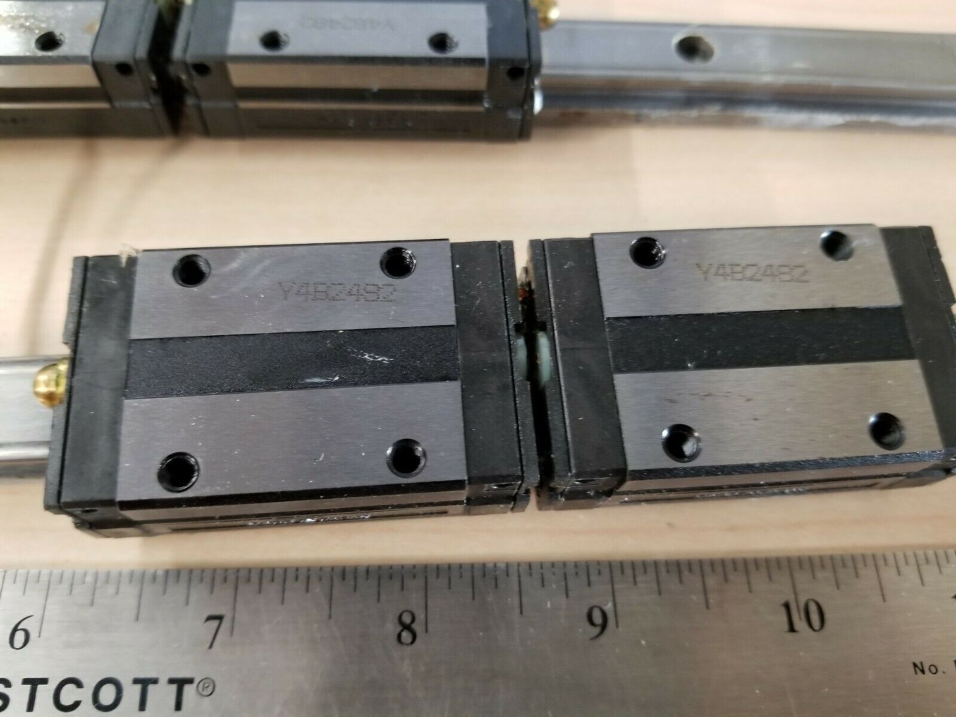 1 Set of THK Caged Ball LM Guide Linear Motion Rails & Bearing Blocks - Image 4 of 7