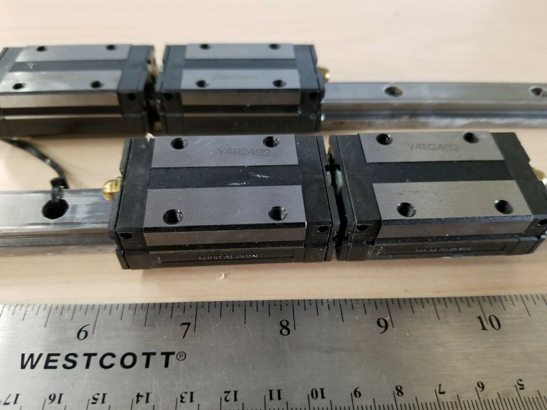 1 Set of THK Caged Ball LM Guide Linear Motion Rails & Bearing Blocks - Image 2 of 7