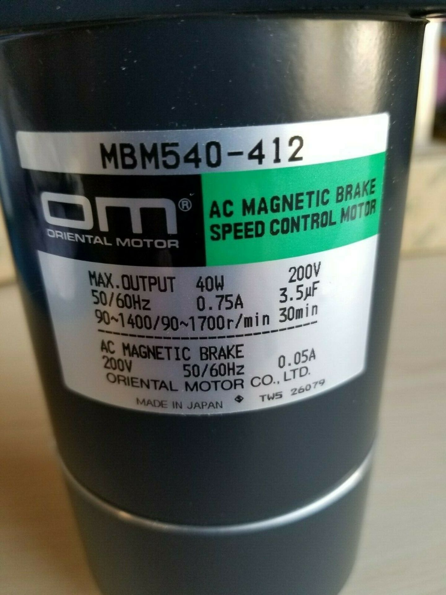 New Oriental Motor AC Magnetic Brake Speed Control Motor & Controller - Image 8 of 11