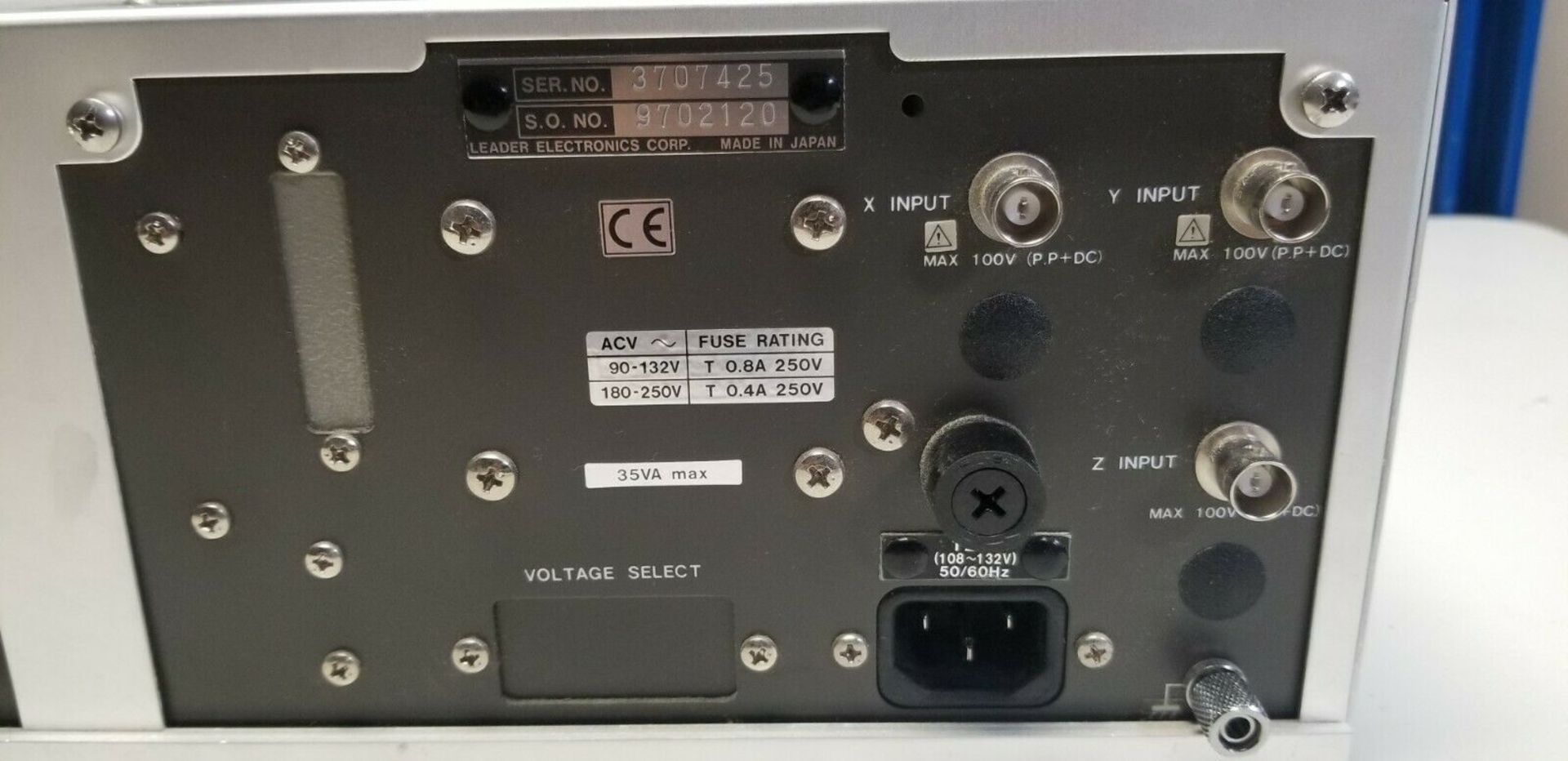 DUAL LEADER RACKMOUNT CRT X-Y DISPLAY/OSCILLOSCOPE - Image 4 of 7