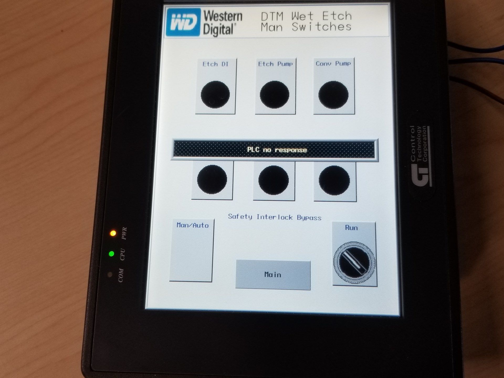 CONTROL TECHNOLOGY CTC 4285T OPERATOR INTERFACE PANEL TOUCH SCREEN - Image 3 of 7