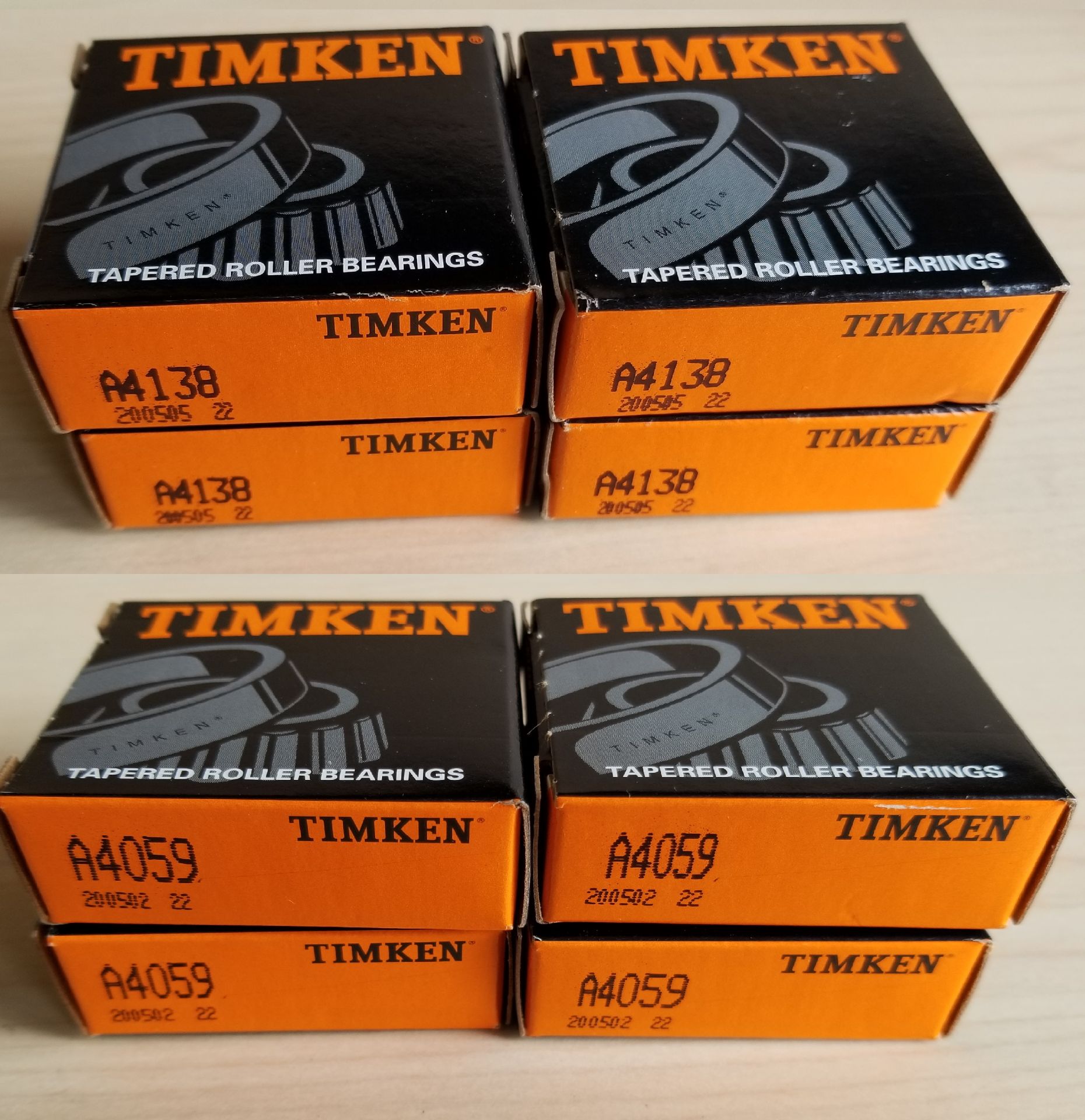 Lot of New Timken Tapered Roller Bearing & Cup/Cone Sets