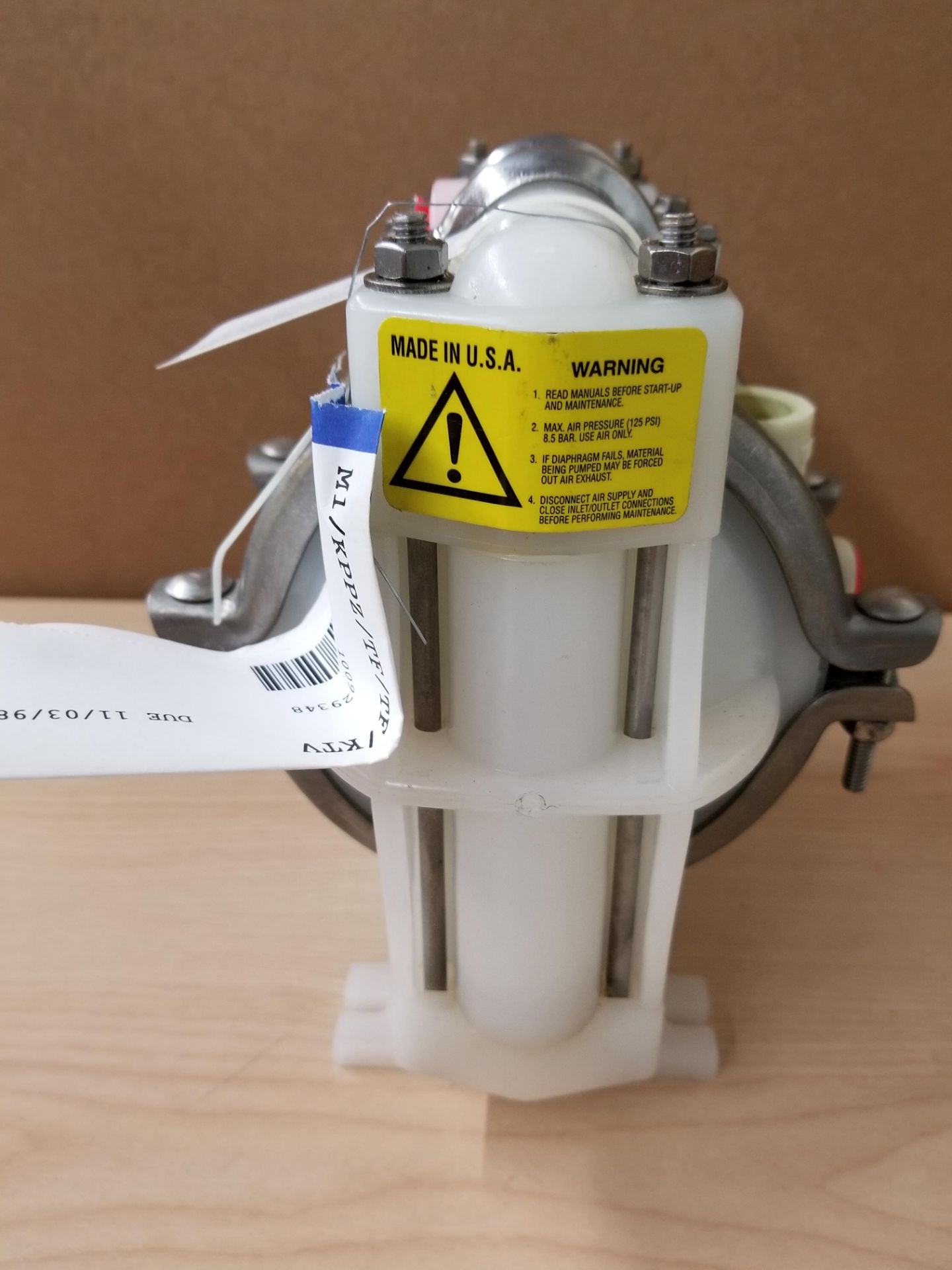 New Wilden Teflon Double Diaphragm Pump - Image 8 of 12