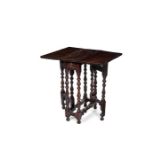 A small Charles II oak gate-leg table, circa 1680