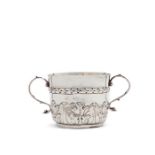 A William and Mary silver porringer, maker's mark RT, mullet above and below, London, 1691