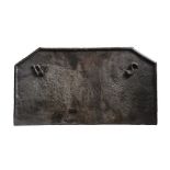 A cast iron fireback, 17th century