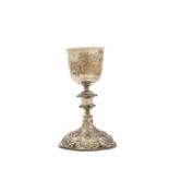 A German silver gilt chalice, mid 18th century