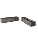 A pair of lead planter troughs, 18th / 19th century