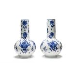 A pair of Dutch Delft globular vases, 18th century