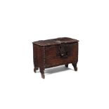 An Elizabethan or James I oak miniature plank chest