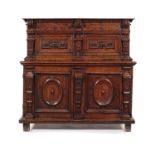 An unusual Charles II architectural oak enclosed chest