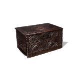 A Charles II oak box