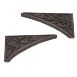 A pair of oak spandrels, English, circa 1450-1500