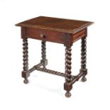 A small walnut side table, Italian, late 19th century