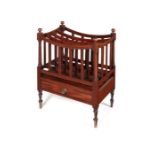 A Regency mahogany four division canterbury