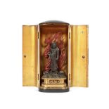 A Meiji period black lacquered portable shrine (zushi)