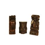 A group of figural carved elements, various dates mostly 19th century