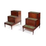 A pair of Regency mahogany bedsteps/commodes attributed to Gillows