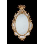 A George III gilt carton-pierre mirror