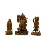 A group of Japanese carvings, Edo period and later