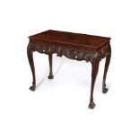A 19th century George III style Irish carved mahogany side table