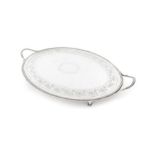 A George III oval silver two-handled tray by John Crouch & Thomas Hannam, London, 1798