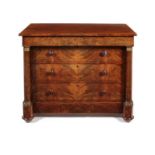 A George IV mahogany chest in the Empire taste by Wilkinson of Ludgate Hill