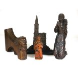A group of carved fragments, 17th century and later