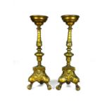 A group of candlesticks, 19th century and later