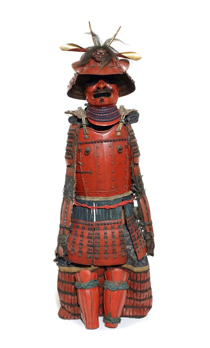 A red lacquered armour