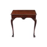 A George III Irish carved mahogany console table