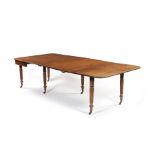 A Regency mahogany extending metamorphic dining table in the manner of Gillows