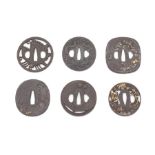 Six iron tsuba