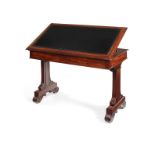 A William IV mahogany ratchet top writing table in the manner of Seddon & Sons