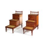 A pair of Regency mahogany bedsteps/commodes attributed to Gillows