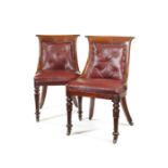 A pair of William IV mahogany side chairs