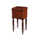 A George IV mahogany bedside cupboard