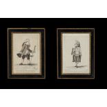 Pair of late 18th century engravings of the Full Blown Macaroni and The Houndsditch Macaroni