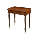A George IV mahogany side or dressing table attributed to Gillows