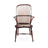 A George III ash and elm stick-back Windsor armchair, Thames Valley, circa 1780