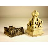 A group of 19th century marble and stone architectural fragments